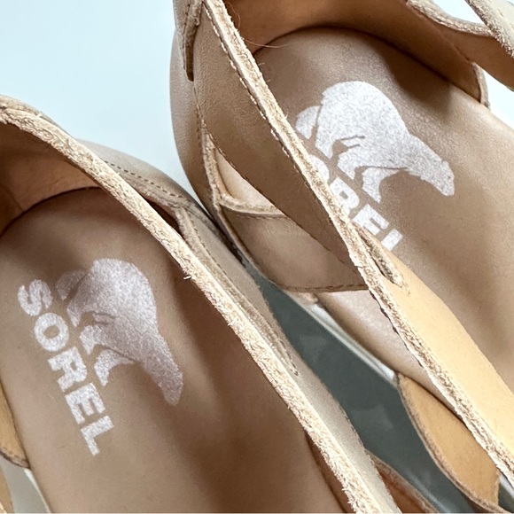 NEW Sorel Cameron Lace Up Wedge Sneaker Sandal Beige 11 Gladiator - Picture 7 of 9